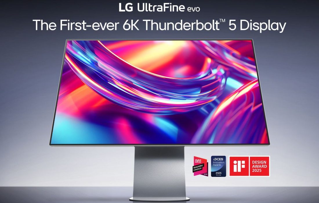 ال‌جی نخستین مانیتور K۶ جهان با پشتیبانی از Thunderbolt™ ۵ را معرفی کرد