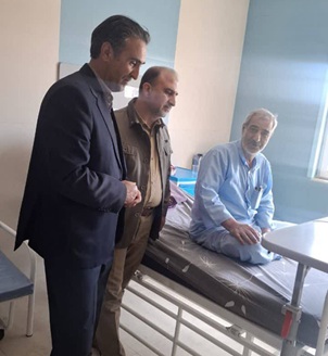 عیادت مدیر بیمه دی زنجان از جانبازان اعصاب روان