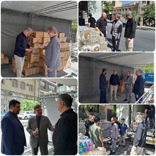 بازدید سرپرست پژوهشکده بیمه از موکب خدمت‌رسانی پژوهشکده در مسیر تشییع رهبر شهید انقلاب اسلامی
