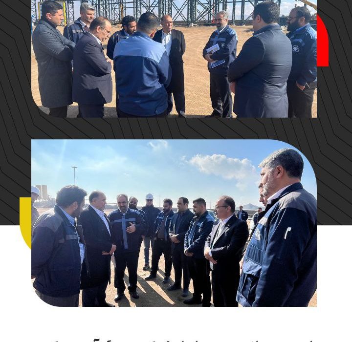 بازدید میدانی مدیر عامل شرکت سنگ آهن مرکزی ایران بافق از پروژه کارخانه فولاد آلیاژی مرکزی بافق