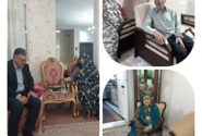 حضور مدیر شعبه تخصصی درمان در منزل سه تن از خانواده های شهدا